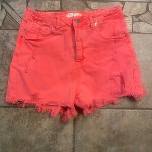 Women's Distressed Pink Shorts